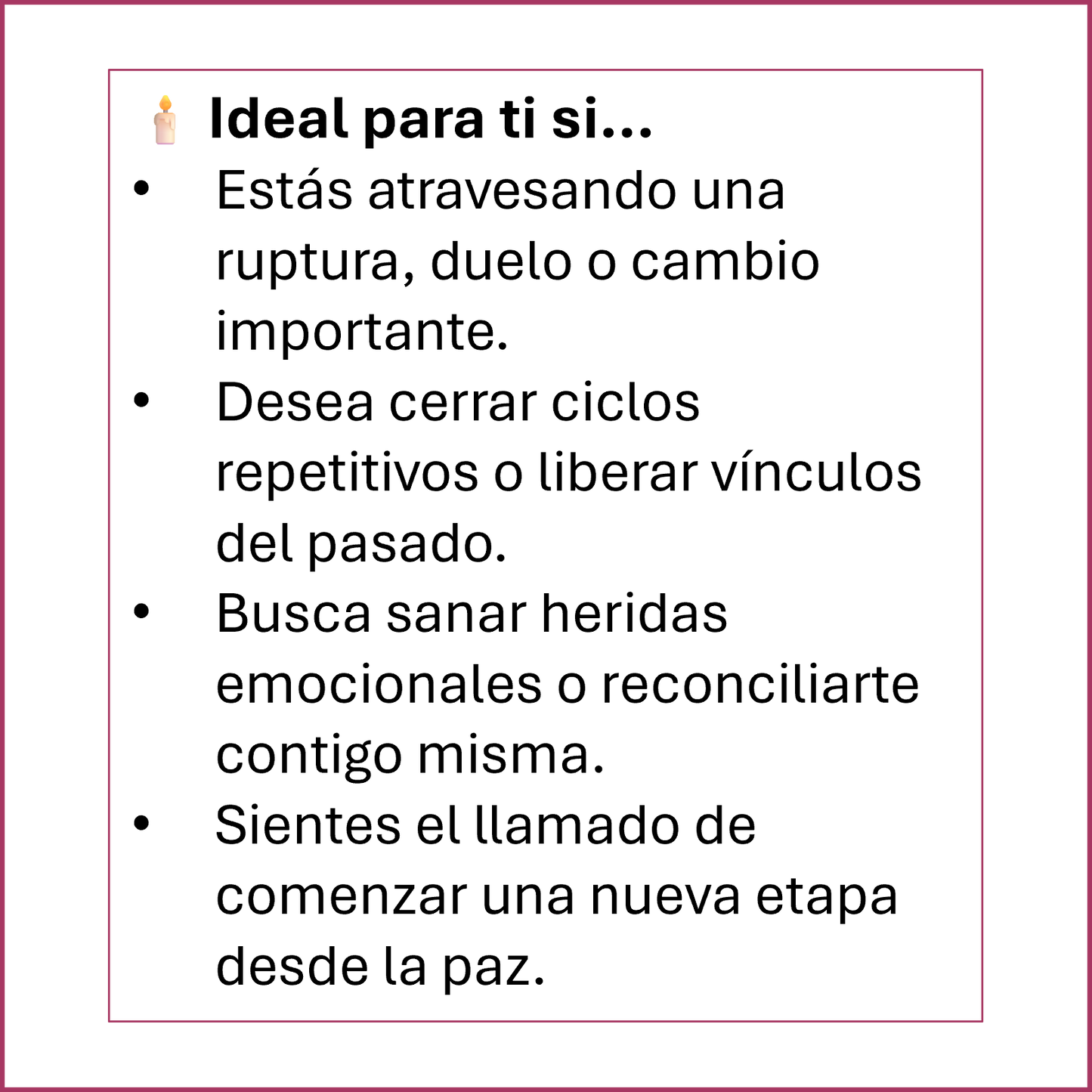 RITUAL DE LIBERACION Y CIERRE DE CICLO