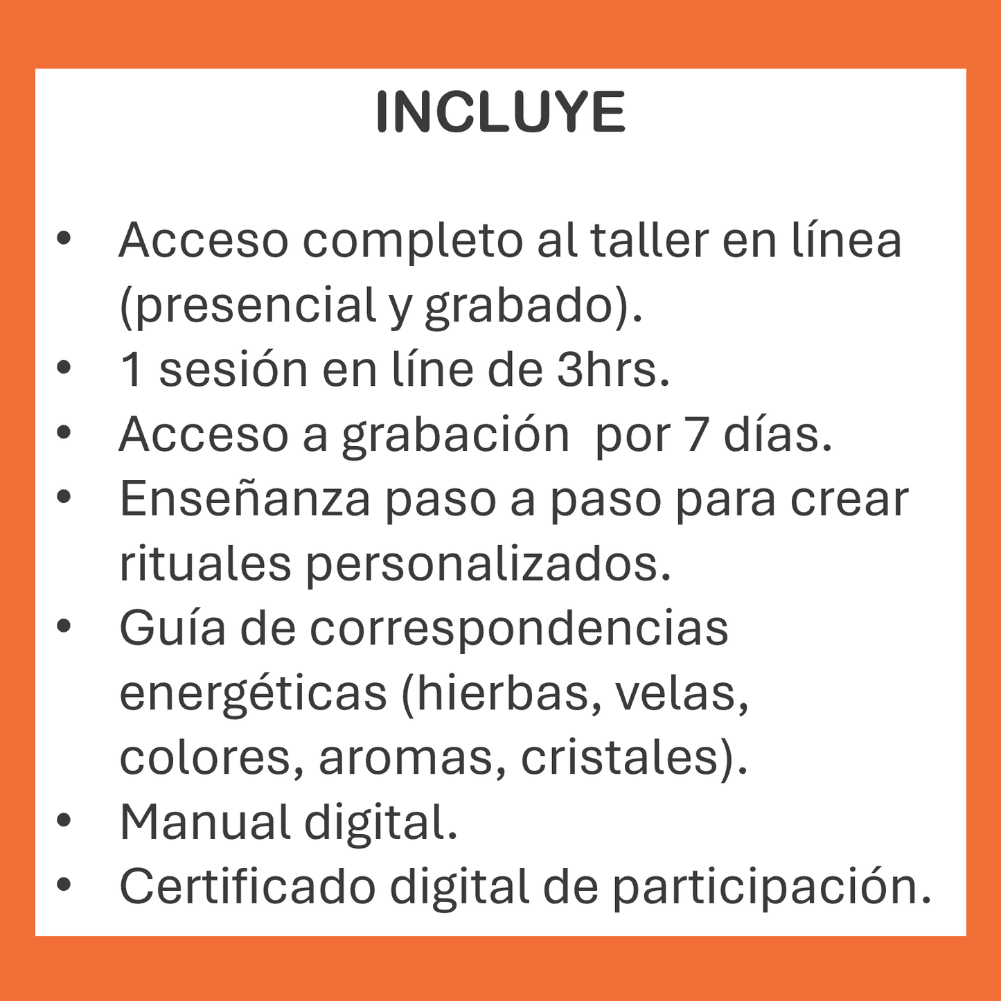TALLER: CREA TUS PROPIOS RITUALES