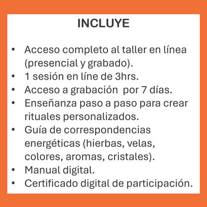 TALLER: CREA TUS PROPIOS RITUALES