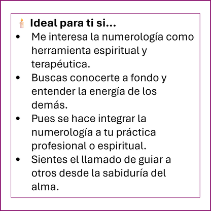 CURSO: NUMEROLOGÍA ESPIRITUAL