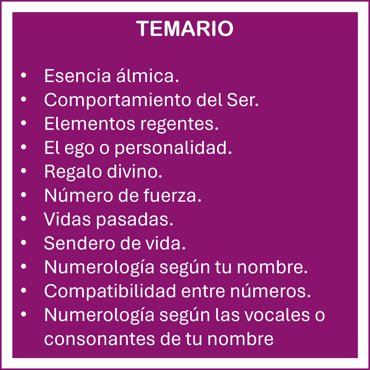 CURSO: NUMEROLOGÍA ESPIRITUAL