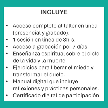 TALLER: LA VIDA DESPUÉS DE LA MUERTE