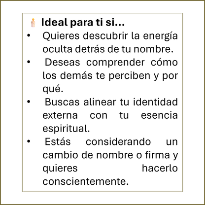 PERSONALIDAD SEGÚN TU NOMBRE