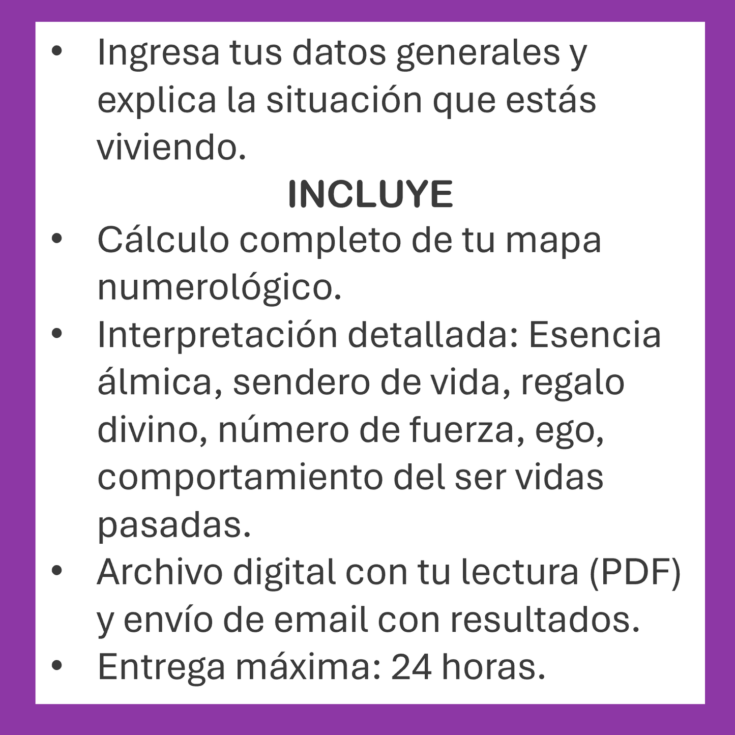 REPORTE NUMEROLÓGICO